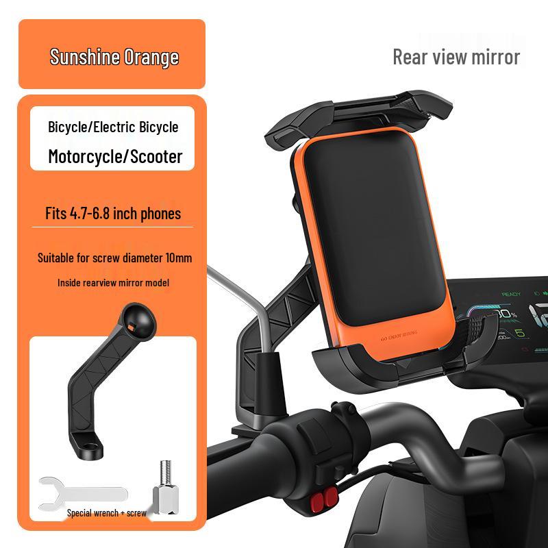 Electric Vehicle & Motorcycle Phone Holder with Battery for Navigation