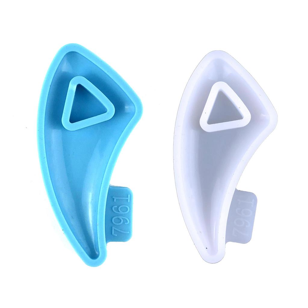 Silicone Pendant Resin Mold with Hanging Hole,DIY Jewelry Casting Mold Wolf Tooth Necklace Silicone Mold for DIY Crafts