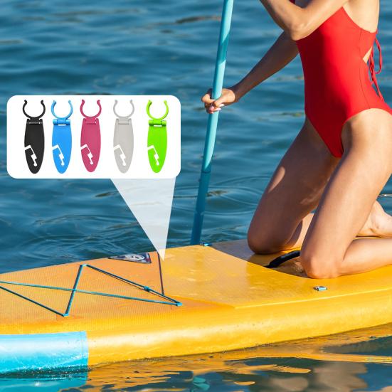 Simple Style Paddle Board Accessory Clip Plastic Black 4 Pc