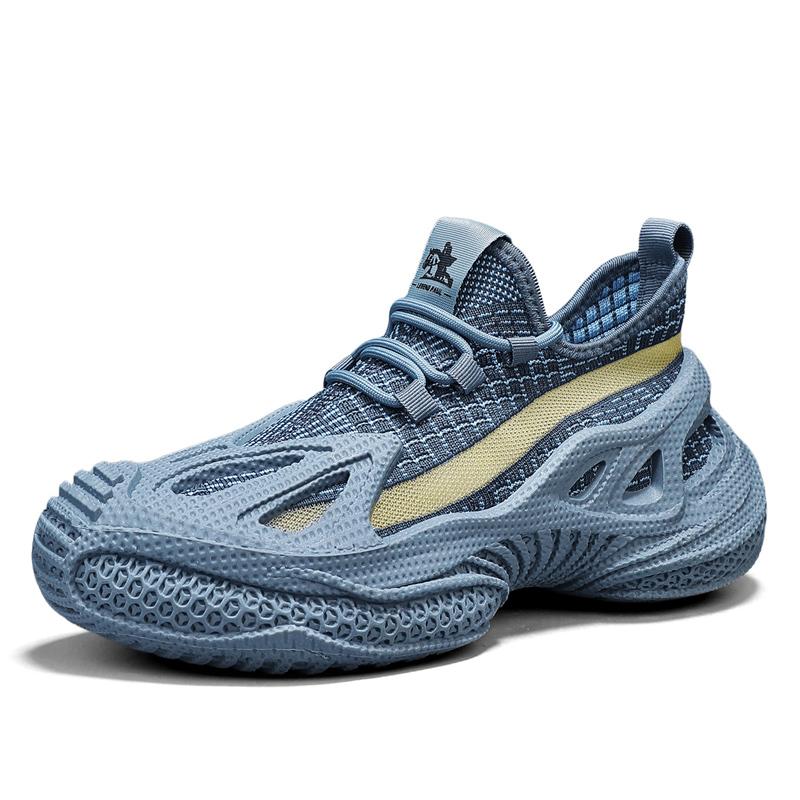 Fashion 2025 New Men's Fly Knit Sports Shoes Thick Bottom Versatile Fashionable Coconut Socks Shoes Rubber Bottom Casual Sneakers