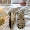 Girls' Shoes - New Trendy Casual Thick-soled Flip-flops with Velcro Fasteners