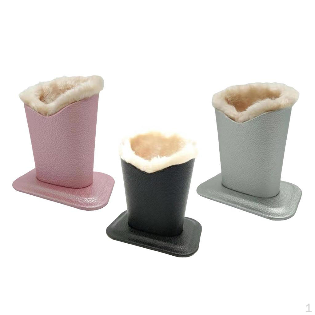 3Pcs Anti Scratch Plush Glasses Holder Stand Case for Computer Desk,