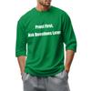 Men's fashionable casual round-neck three-quarter sleeve top T-shirt