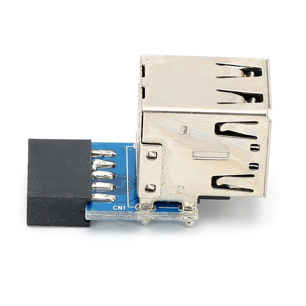 9PIN til 2 USB2.0 PC Hovedkort USB Utvidelsesadapter Datatilbehør