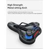 Hollow Breathable Bicycle Saddle Men Women MTB Road Bike Saddle Shock Absorbing Comfortable Big Butt Bike Seat Safety Warning