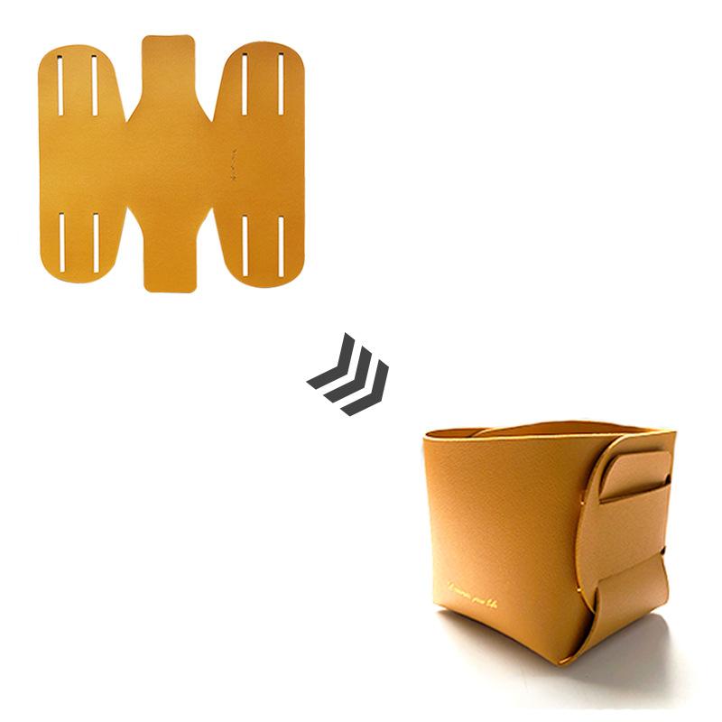 Creative PU Leather Storage Box Nordic Desktop Decorate Jewelry Keys Display Tray Makeup Organizer Container Books Plants Holder