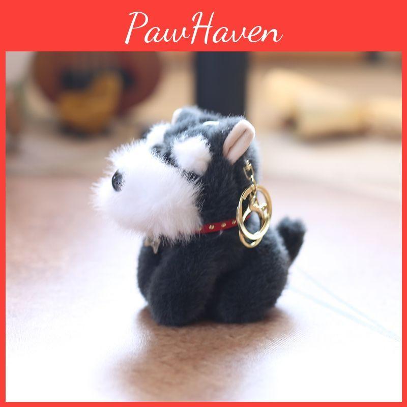 Keychain Dog Schnauzer Plush Doll Super Soft Pp Cotton Stuffed Toy Kids Decor