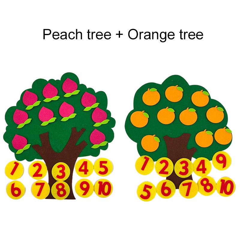 Drzewo Owocowe Zabawki Cyfrowe Dzieci Puzzle Nietkany Filc Montessori Wczesne Dzieciństwo Dziecko interakcja rodzic-dziecko Zabawka TMZ