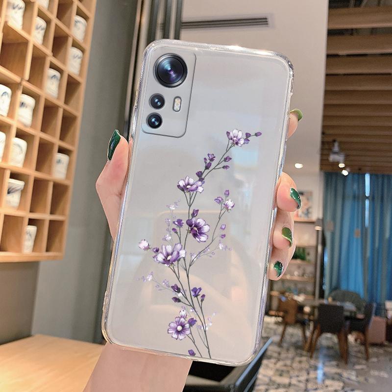 Coque de téléphone en Silicone souple, étui peint avec fleurs et Cactus pour Xiaomi 12 5G 12S 12 Lite 12X Mi 12 Xiaomi 12 Lite