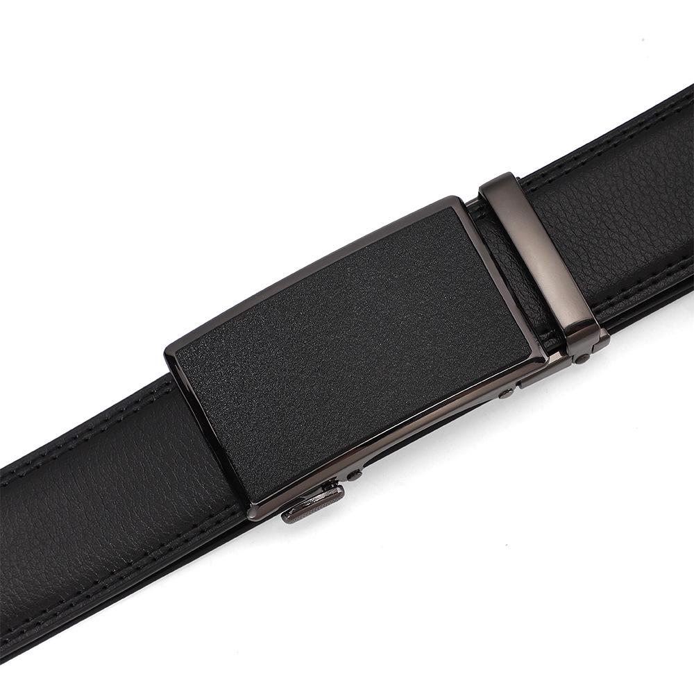 Men's Genuine Leather Automatic Buckle Belt - Cowhide Casual Waist Belt for Pants