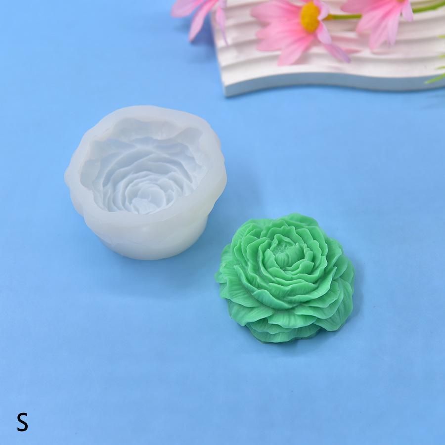 Pfingstrose Silikonformen - Groß, Mittel & Klein für Seife, Fondant & DIY Kerzen