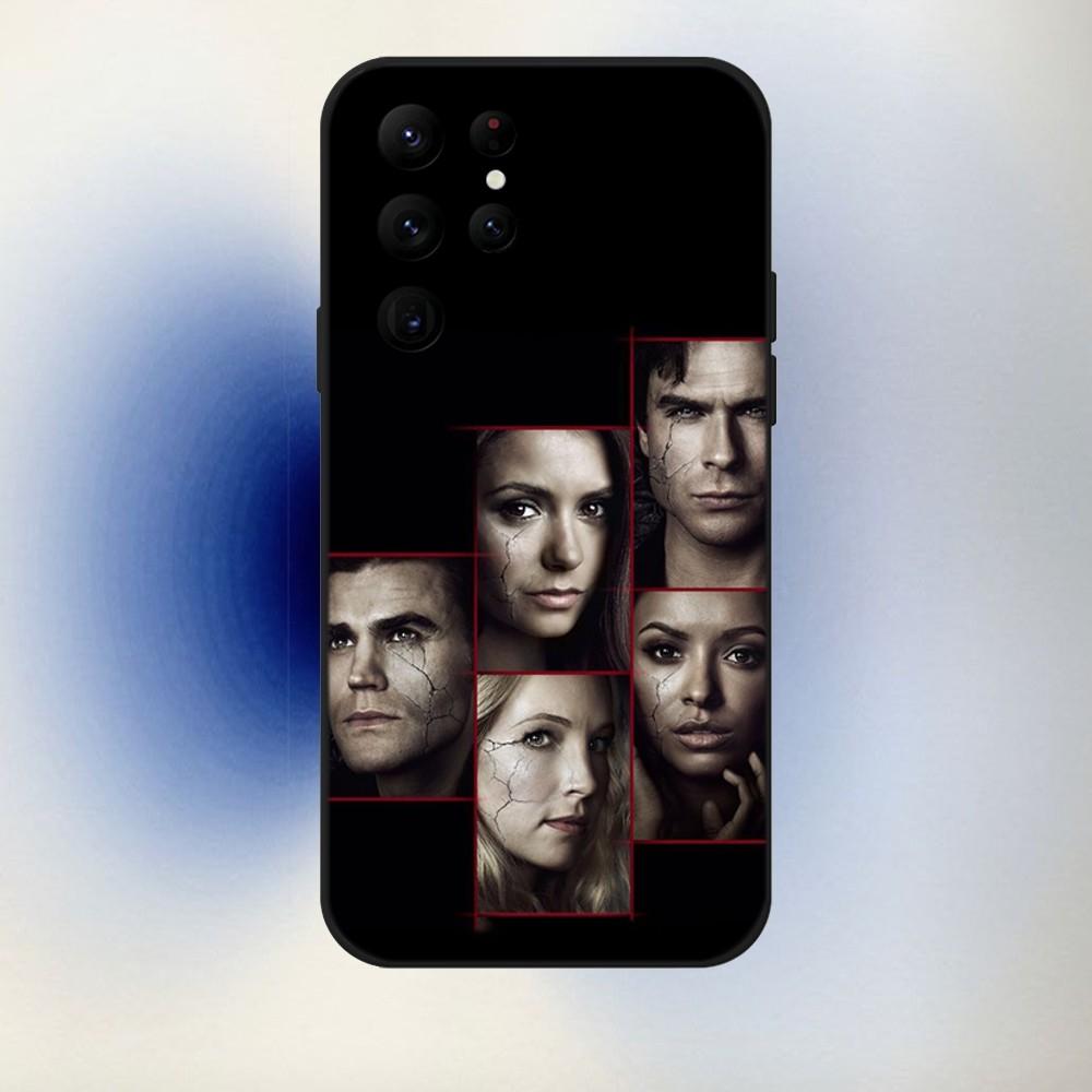 The V-VampireS D-Diaries Phone Case For Samsung S24,23,22,30,21,10,9,Ultra,Plus,Lite,FE,5G Black Soft Case