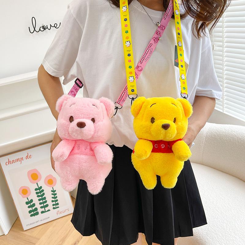 Милая плюшевая сумка с рисунком Винни-Пуха, японская дорогая сумка на ...