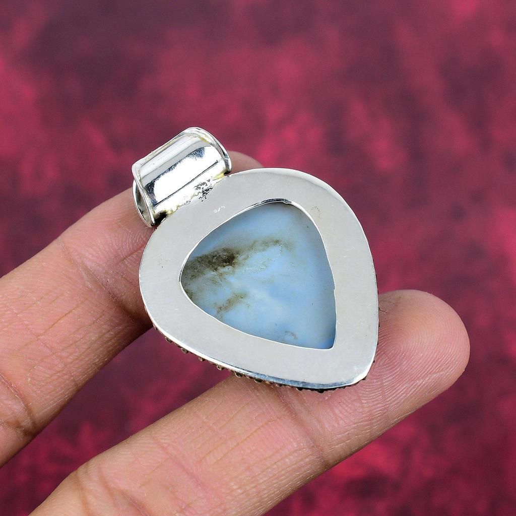 Owyhee Opal Anhänger, 925 Sterling Silber Schmuck, Edelstein Anhänger, Geschenk für Sie handgemachter zierlicher Schmuck