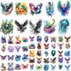 63 Stück Bunte Tier Temporäre Tattoos Wasserdicht Arm Beine Tattoos Aufkleber Tiger Schmetterling Wolf Papagei Körperkunst Fake Tattoos