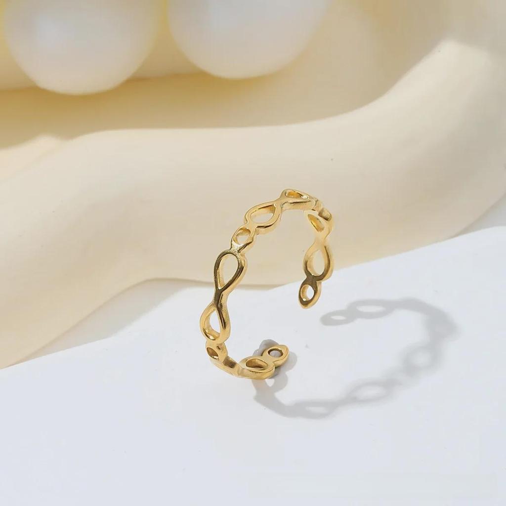 European & American Style Titanium Steel Open Ring - Fashionable, Versatile Jewelry for Women