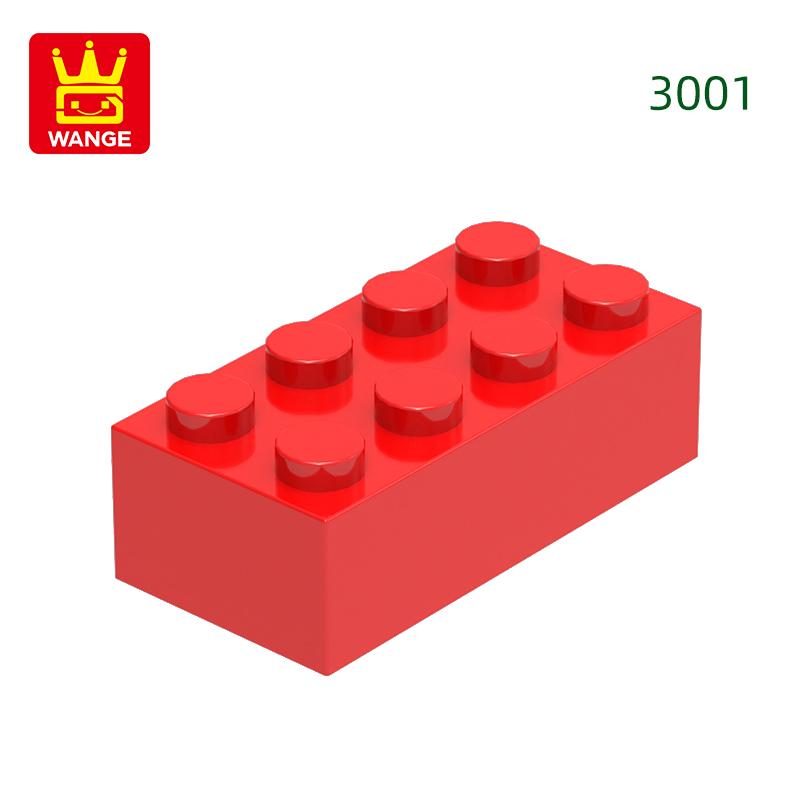 Non-Toxic 40Pcs/Lot 3001 2X4 High 8-Hole Building Block Moc Colorful Parts Compatible With Brick Diy Children Toy Assembly Gift Box