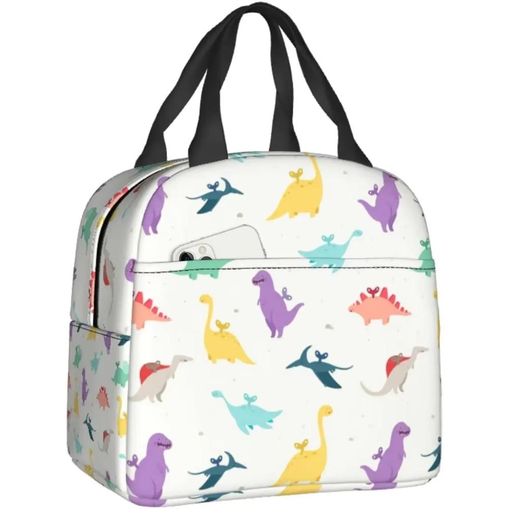 Insulated Lunch Bag For Kids Skulls And Hearts Reusable Cooler Tote Bag Mini Cooler For Kids Adult Office Work Picnic Beach