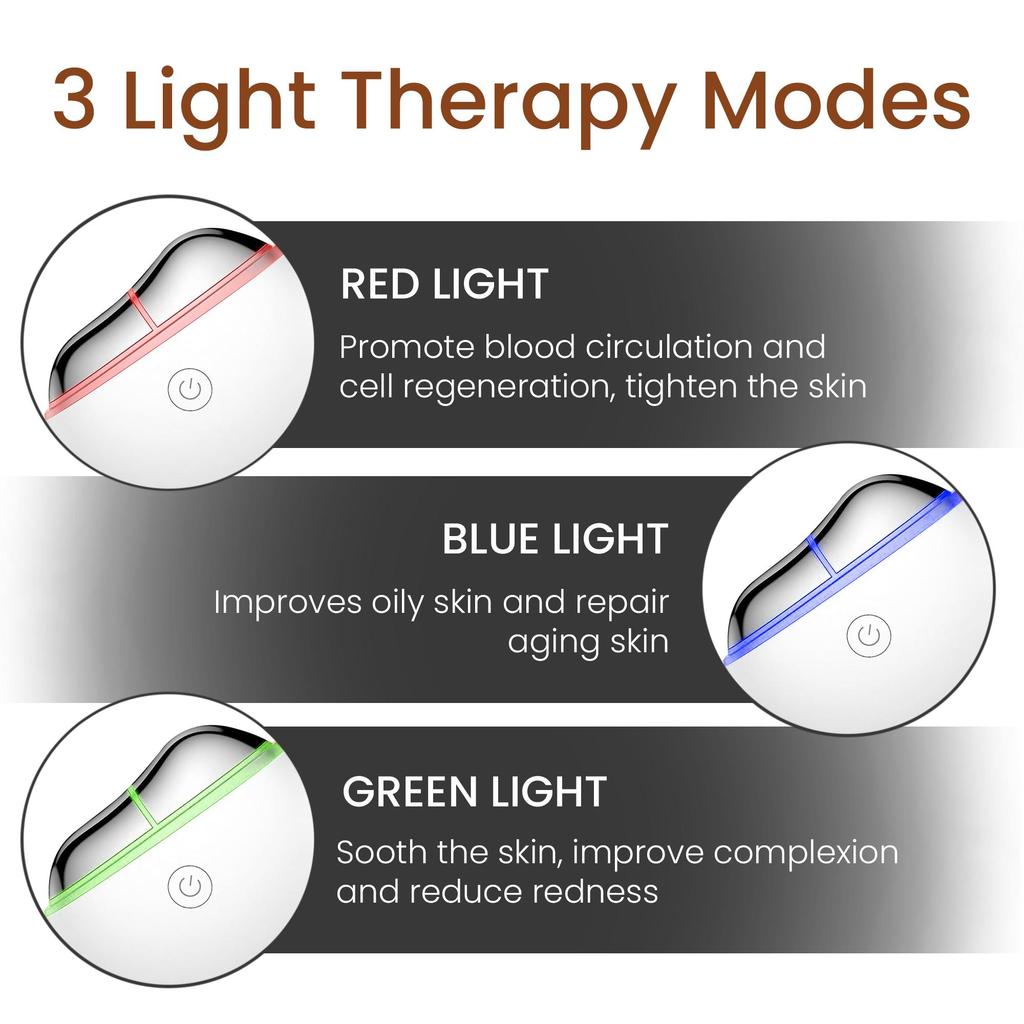 Mvolo® EMS Gua Sha - Skin Rejuvenation Device - Facial Massager - Beauty Tool - Skincare