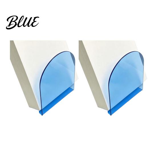 Acrylic Bookends for Shelves 1 Pair Bookends Clear Book Ends Holders Shelves Decorative Arch Home Library Storage Supplies Stopper Bookshelf