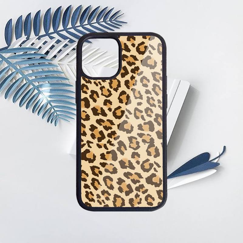 Leopard Print Phone Case PC for iPhone 11 12 13 Pro XS MAX 8 7 6 6S Plus X XR Luxury Shell Funda