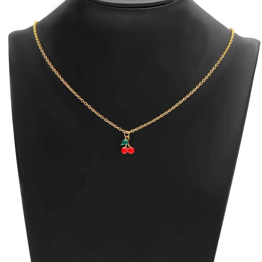 20Pcs Stainless Steel Small Enamel Cute Cherry Charms Jewelry for DIY Girls Necklace Women Pendant Bracelets Earrings Making