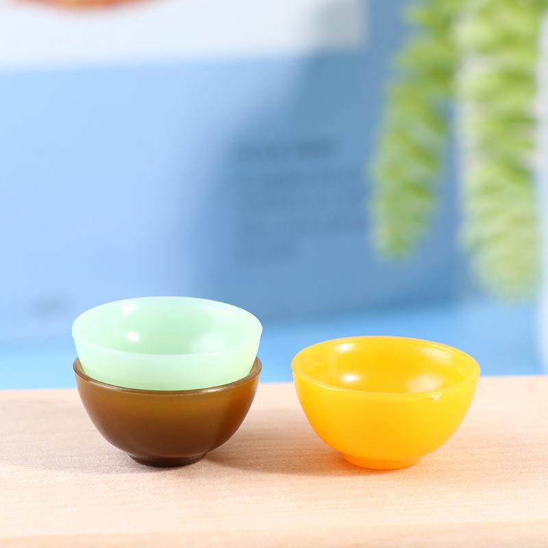 5Pcs 1:12 Dollhouse Miniature Round Bowl Model Kitchen Dinning Accessories