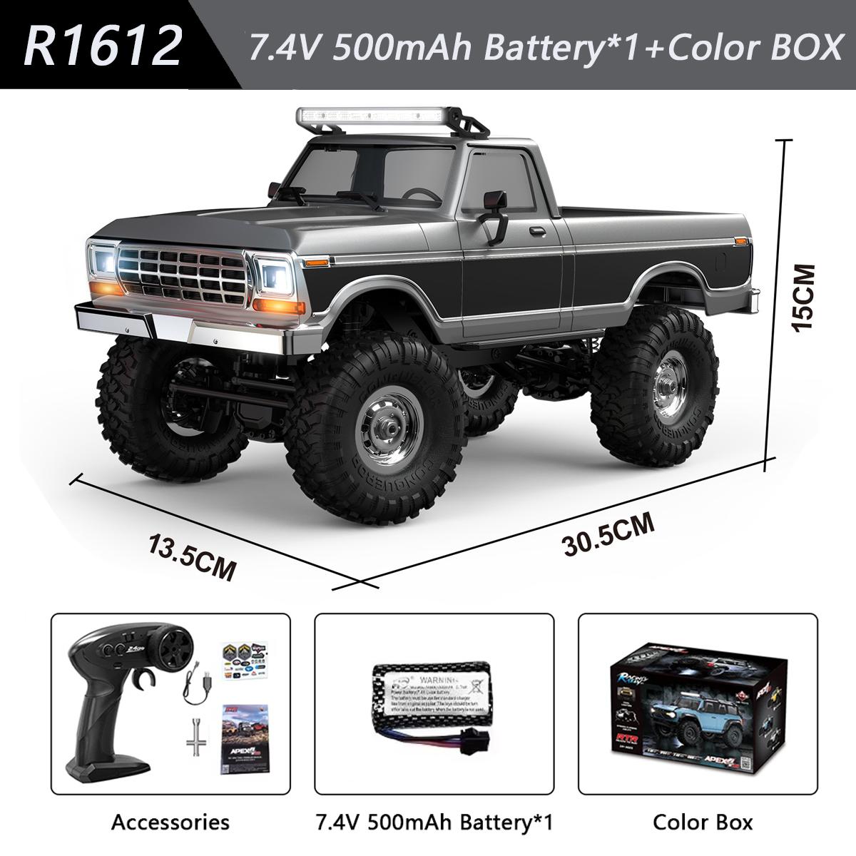

1:16 RC Car R1601-R1609 Model 4WD Full Scale Climbing Crawler 2.4G Electric RC Rock Car Off-Road Vehicle Suitable For Boys Toys
