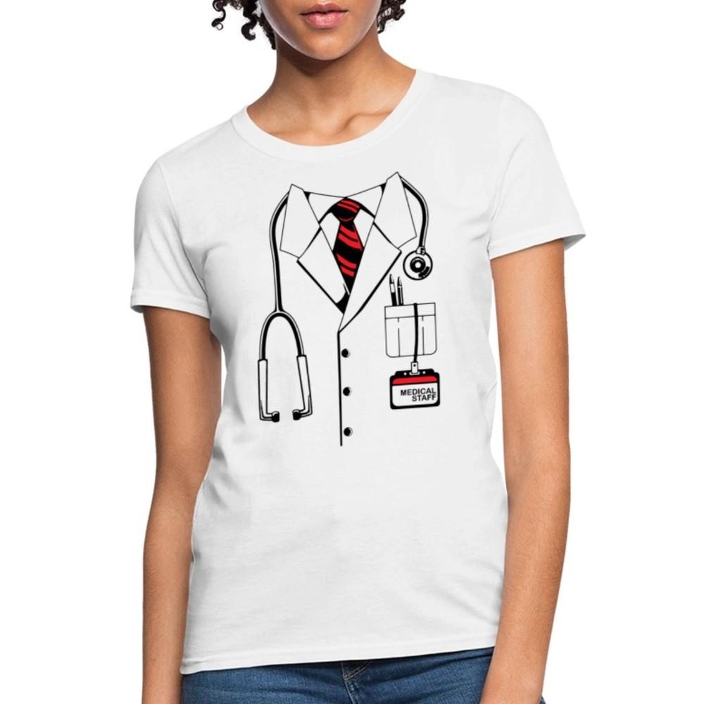 

Doctor Costume Medical Stuff Nurse Halloween Costume Women s T-Shirt 3XL