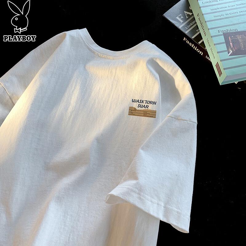 PLAYBOY Men s Round Neck Short-Sleeve T-Shirt XL