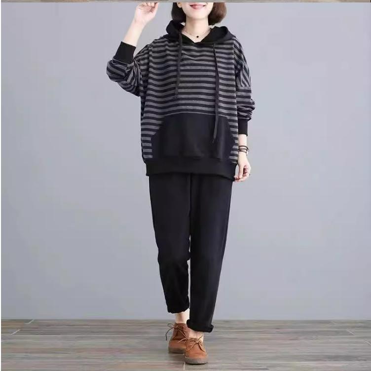 Suit Spring and Autumn Fashion Plus Size Loose and Thin Belly Covering Suit Female Trend