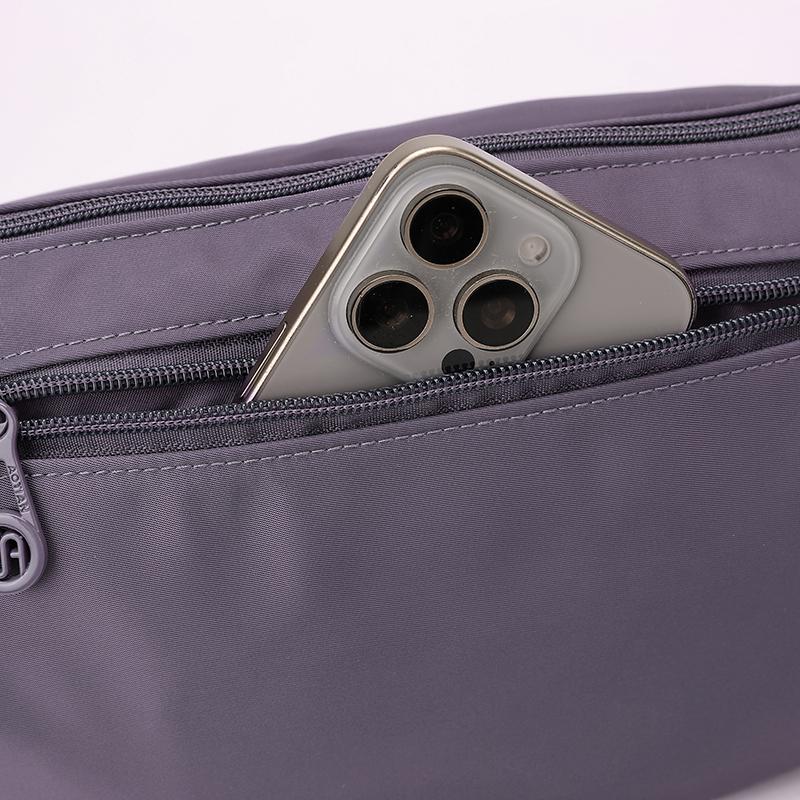 Lightweight Nylon Crossbody Bag for Women Casual Shoulder Handbag Travel Purse with Zipper