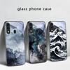 Abstrakte Moderne Wellen Für Samsung Galaxy A30 A31 A32 A33 A34 A35 A42 A30s A20 A25 A26 A51 A56 A54 A72 A73 A70 Glas Handyhülle