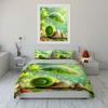 "Snail Family Nature Decor Set" Bedding Set with 1 Duvet Cover 2 Pillowcases Single Double King Queen, Gift