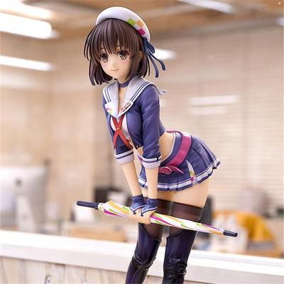 Anime Saekano cómo criar a una novia aburrida figura de chica de carreras Megumi Kato tomar paraguas figura de acción modelo de chicas sexys