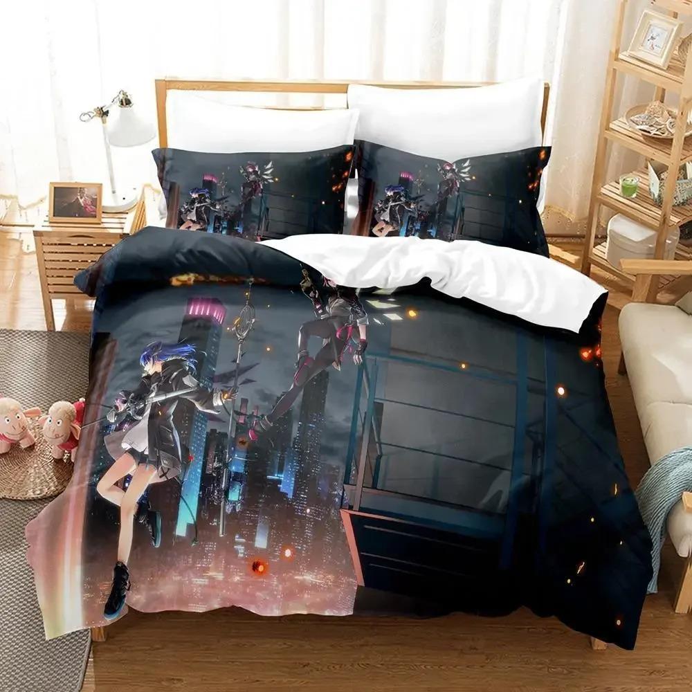 Comfortable Anime Print Bedding Set With Duvet Cover And Pillowcases Single Twin Full Queen King Sizes For All Ages