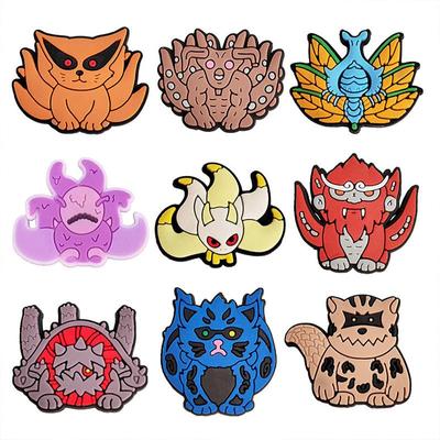 9pcs Hot Cartoon Style Series PVC Shoes Charms Decorations for Croc Clogs Accessories