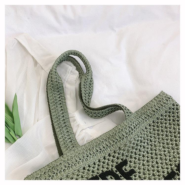 New Style Large Capacity Embroidered Straw Tote Bag