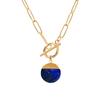 Fashionable Light Luxury Exquisite Necklace for Women, Versatile Personality Simple Natural Stone Pendant Collarbone Chain