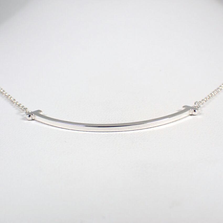 [Pre-owned] TIFFANY 925 T Smile Line Necklace/j54-3
