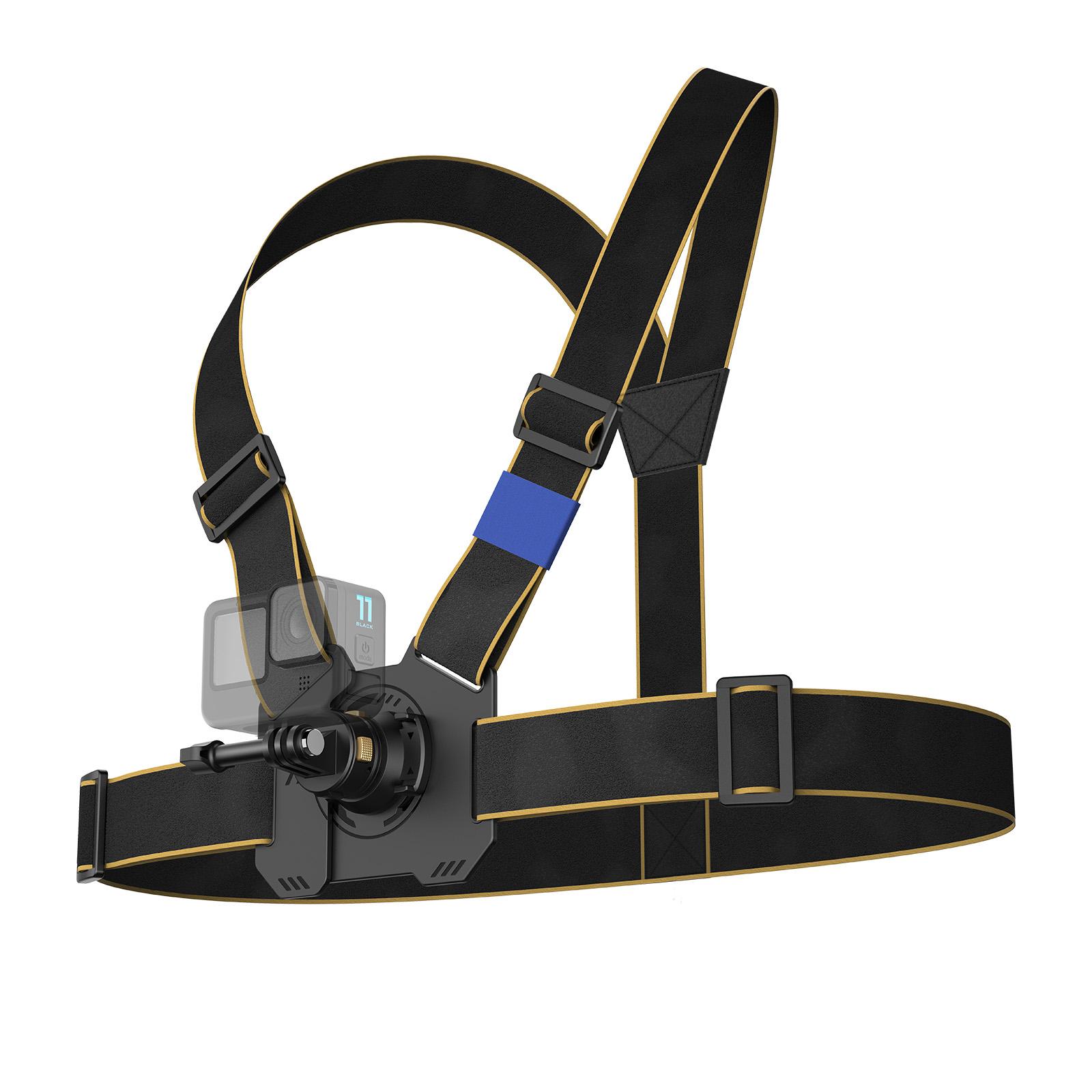 Anself Snelkoppel borstmontage harnas voor sportcamera & telefoon Verstelbare borstband in veststijl TYPE1