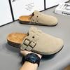 Fashion Suede Clogs for Women Men Mules Cork Footbed Sandals With Arch Support Fashion Nonslip Outdoor Beach Slippers Home Shoes
