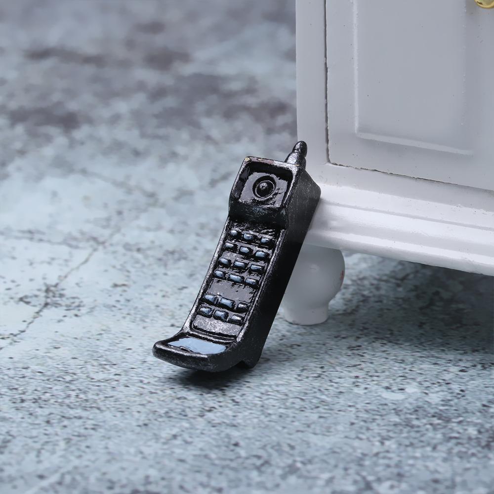 Retro Dollhouse Ornaments Toy Home Decor Mini Pianos TV Model Furniture Figurine Telephone