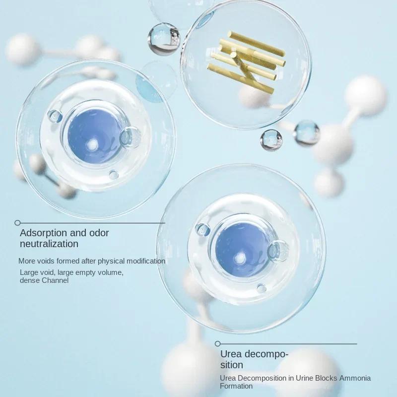 Deodorierender Katzenstreu 6L Probiotischer Tierstreu Schnell Klumpend Spülbare Toilette Natürlicher Katzenstreu Katzentoilette Reinigungszubehör