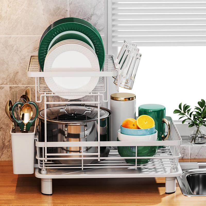 Double-Layer Carbon Steel Dish Drying Rack