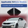 For Kia Optima K5 2011-2015 Rear Side Window Louvers Air Vent Scoop Shades Cover Trim Glossy Black/ Carbon Fiber Black