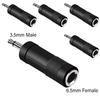 5Pcs 3.5mm 6.35mm Stereo Mono Plug To 3.5mm 6.5mm Audio Jack Connector Adapter Converter for Speaker