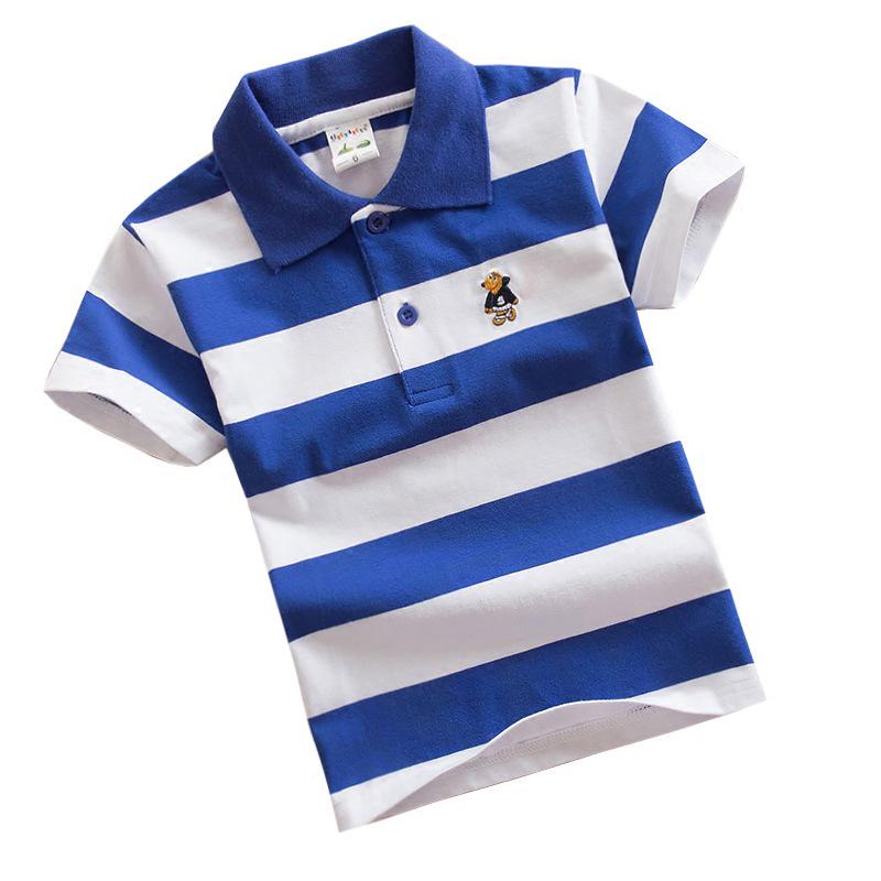 Children's Summer Polo Shirt - Pure Cotton, Short Sleeve, Ages 1-13, Customizable Lapel T-Shirt