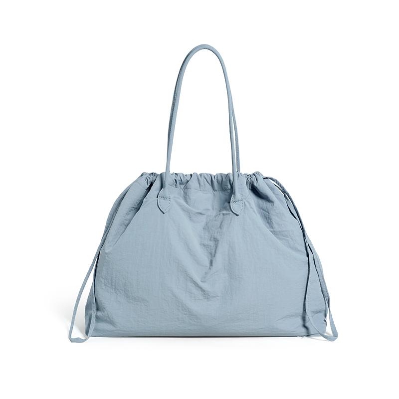 Large Capacity Drawstring Shoulder Bag Sport Lightweight Tote Bag Commuter Travel Storage Bag