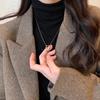 Golden horseshoe pendant necklace popular simple sweater chain decorative accessories